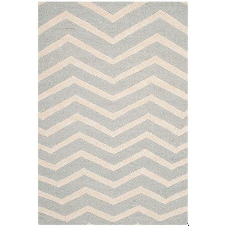 Safavieh Cambridge Hand Tufted Rectangle RugGrey & Ivory 3 x 5 ft. CAM714G-3